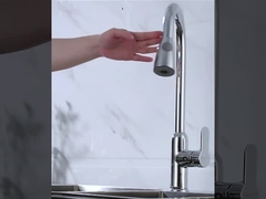 Brass Single-Handle Pull-Down Sprayer Kitchen Faucet With Three Function Sprayhead In Chrome